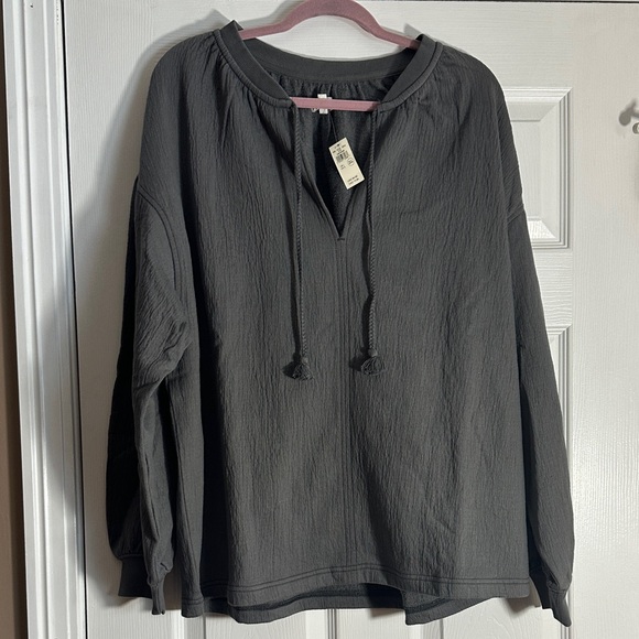 aerie Sweaters - Aerie Dark Gray Long Sleeve Top